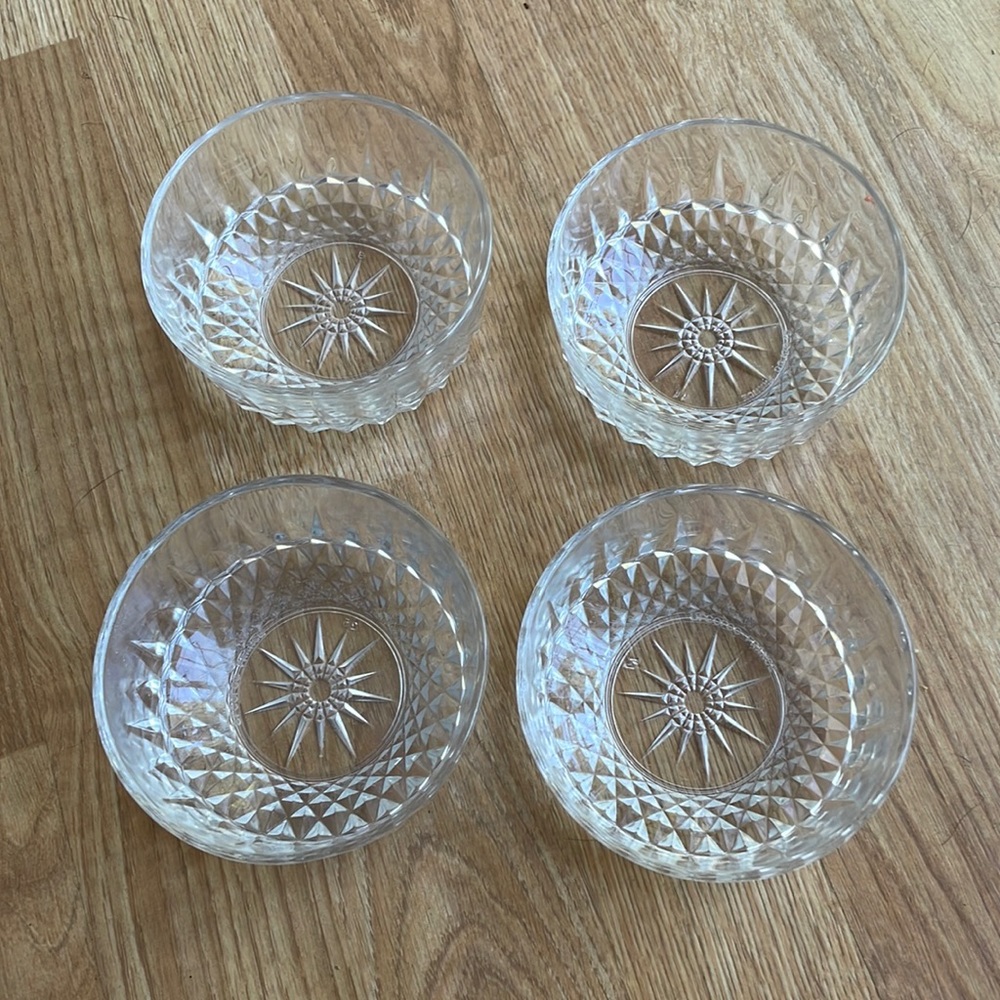 ARCOROC of France Crystal dessert bowls set of 4